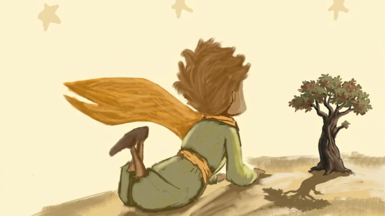 Ilustración de una persona contemplando un árbol